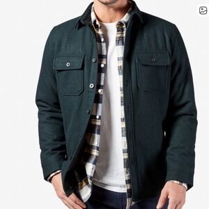 LINE OF TRADE Wool‎ Button Up Lined Jacket  Size XL Men's Green